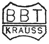 BBT Krauss Logo: 2 Konkavlinsen mit Schriftzug